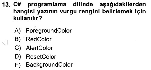 İleri Programlama 1 2024-2025 Yaz Okulu Sınavı - 13. soru