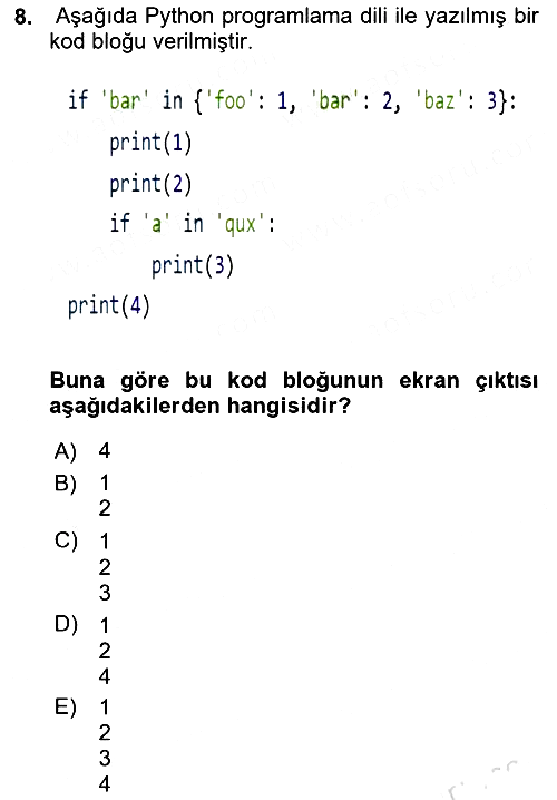 Programlama 2 2023-2024 Ara Sınav - 8. soru