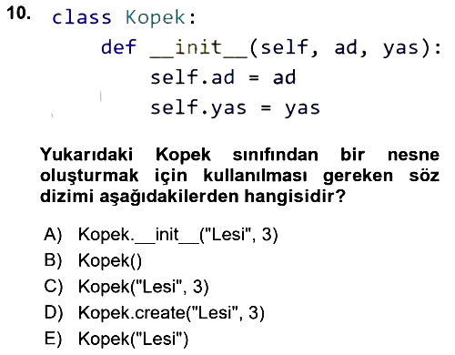Programlama 2 2023-2024 Dönem Sonu Sınavı - 10. soru