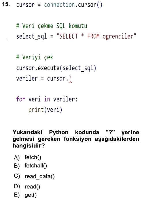 Programlama 2 2023-2024 Dönem Sonu Sınavı - 15. soru