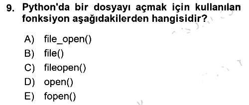 Programlama 2 2022-2023 Yaz Okulu Sınavı - 9. soru