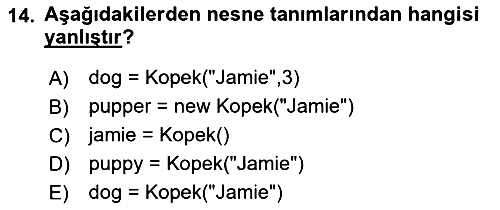 Programlama 2 2022-2023 Yaz Okulu Sınavı - 14. soru