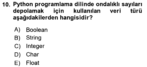 Programlama 2 2024-2025 Yaz Okulu Sınavı - 10. soru