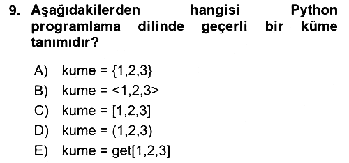Programlama 2 2025-2026 Yaz Okulu Sınavı - 9. soru