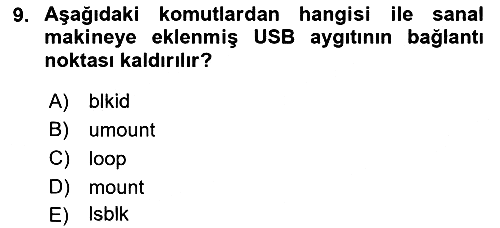 Unix Sistem Yönetimi 2023-2024 Ara Sınav - 9. soru
