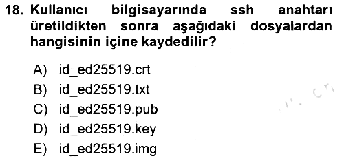 Unix Sistem Yönetimi 2024-2025 Ara Sınav - 18. soru