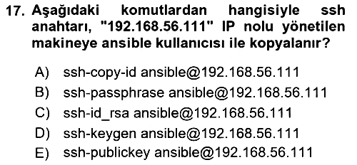 Unix Sistem Yönetimi 2022-2023 Dönem Sonu Sınavı - 17. soru