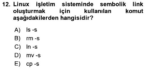 Unix Sistem Yönetimi 2023-2024 Dönem Sonu Sınavı - 12. soru