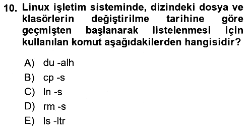 Unix Sistem Yönetimi 2024-2025 Dönem Sonu Sınavı - 10. soru