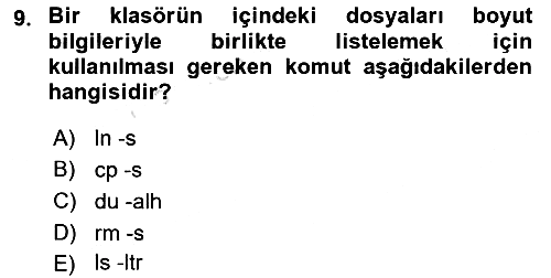 Unix Sistem Yönetimi 2025-2026 Dönem Sonu Sınavı - 9. soru
