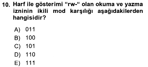 Unix Sistem Yönetimi 2025-2026 Dönem Sonu Sınavı - 10. soru