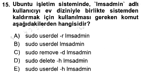 Unix Sistem Yönetimi 2025-2026 Dönem Sonu Sınavı - 15. soru