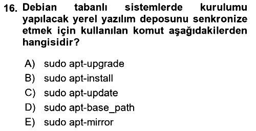 Unix Sistem Yönetimi 2022-2023 Yaz Okulu Sınavı - 16. soru