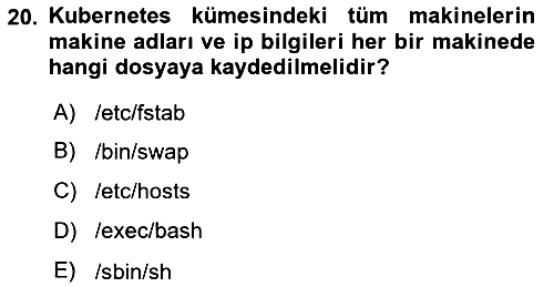 Unix Sistem Yönetimi 2023-2024 Yaz Okulu Sınavı - 20. soru