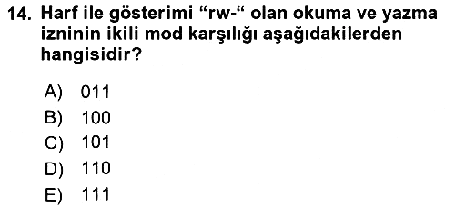 Unix Sistem Yönetimi 2024-2025 Yaz Okulu Sınavı - 14. soru