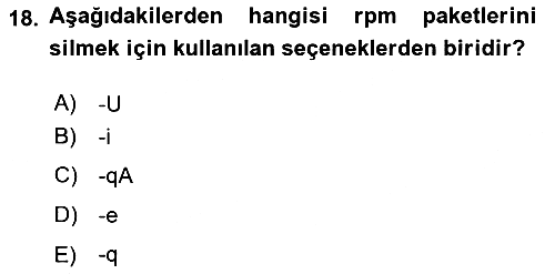 Unix Sistem Yönetimi 2024-2025 Yaz Okulu Sınavı - 18. soru