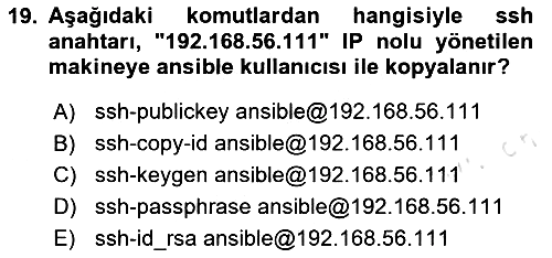 Unix Sistem Yönetimi 2024-2025 Yaz Okulu Sınavı - 19. soru