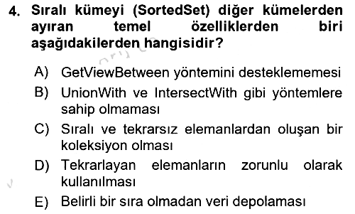 Veri Yapıları 2024-2025 Yaz Okulu Sınavı - 4. soru