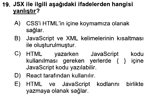 Web Arayüz Programlama 2022-2023 Dönem Sonu Sınavı - 19. soru