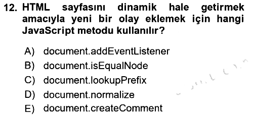 Web Arayüz Programlama 2022-2023 Yaz Okulu Sınavı - 12. soru