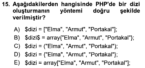 Web Sunucu Programlama 2023-2024 Ara Sınav - 15. soru