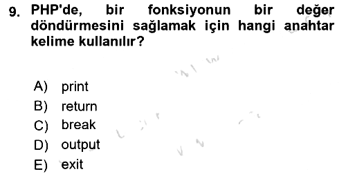 Web Sunucu Programlama 2024-2025 Dönem Sonu Sınavı - 9. soru