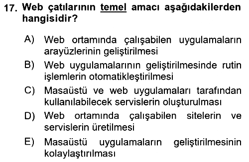 Web Tabanlı Kodlama 2017-2018 3 Ders Sınavı - 17. soru