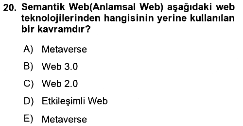 Web Tabanlı Kodlama 2023-2024 Dönem Sonu Sınavı - 20. soru