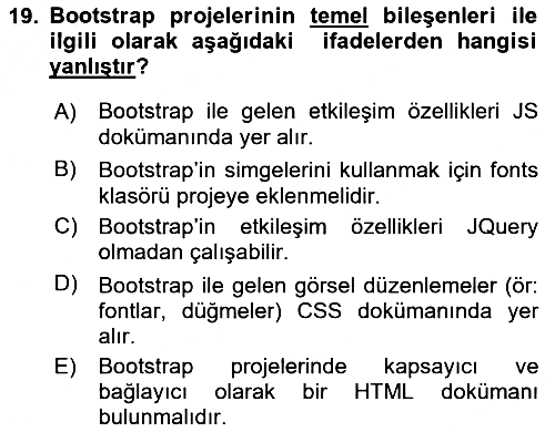 Web Tabanlı Kodlama 2018-2019 Yaz Okulu Sınavı - 19. soru