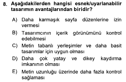 Web’de Telif Hakları ve Etik 2017-2018 Dönem Sonu Sınavı - 8. soru