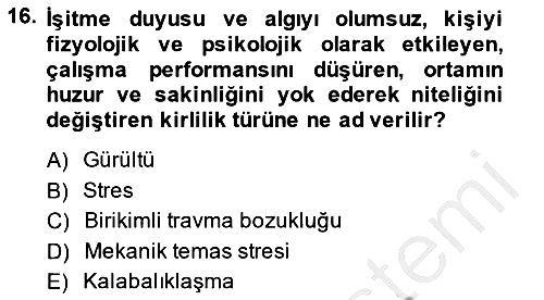 Büro Teknolojileri 2014-2015 Dönem Sonu Sınavı - 16. soru