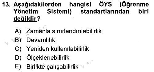 Büro Teknolojileri 2024-2025 Dönem Sonu Sınavı - 13. soru