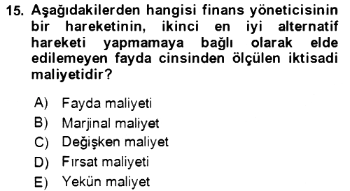 Bürolarda Temel Kavramlar 2019-2020 Ara Sınav - 15. soru