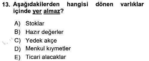 Bürolarda Temel Kavramlar 2021-2022 Ara Sınav - 13. soru