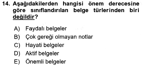 Dosyalama Arşivleme 2015-2016 Ara Sınav - 14. soru