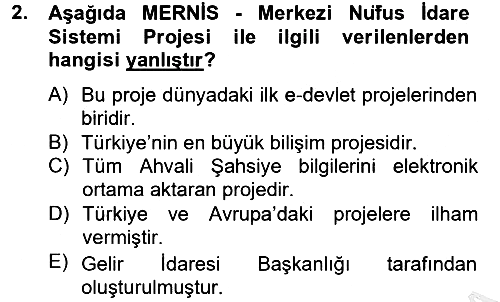 Dosyalama Arşivleme 2012-2013 Dönem Sonu Sınavı - 2. soru