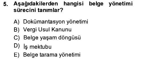 Dosyalama Arşivleme 2014-2015 Dönem Sonu Sınavı - 5. soru
