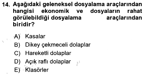 Dosyalama Arşivleme 2022-2023 Yaz Okulu Sınavı - 14. soru