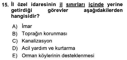 Kamu Özel Kesim Yapısı Ve İlişkileri 2021-2022 Ara Sınav - 15. soru