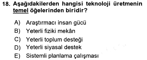 Kamu Özel Kesim Yapısı Ve İlişkileri 2017-2018 Dönem Sonu Sınavı - 18. soru