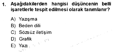 Mesleki Yazışmalar 2013-2014 Dönem Sonu Sınavı - 1. soru
