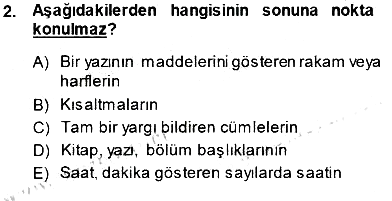 Mesleki Yazışmalar 2013-2014 Dönem Sonu Sınavı - 2. soru