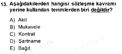 Mesleki Yazışmalar 2014-2015 Dönem Sonu Sınavı - 13. soru