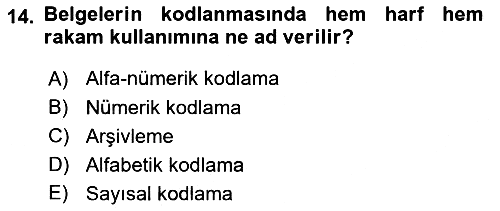 Mesleki Yazışmalar 2025-2026 Dönem Sonu Sınavı - 14. soru