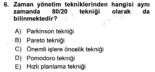 Modern Büro Yönetimi 2023-2024 Ara Sınav - 6. soru
