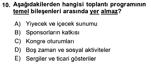 Toplantı Ve Sunu Teknikleri 2023-2024 Ara Sınav - 10. soru