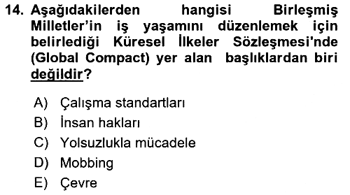Yönetici Asistanlığı 2018-2019 3 Ders Sınavı - 14. soru