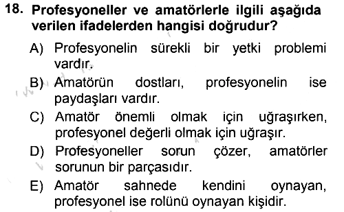 Yönetici Asistanlığı 2013-2014 Tek Ders Sınavı - 18. soru