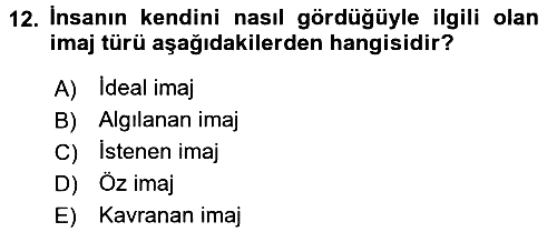 Yönetici Asistanlığı 2015-2016 Tek Ders Sınavı - 12. soru