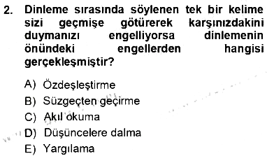 Bireyler Arası İletişim 2012-2013 Ara Sınav - 2. soru